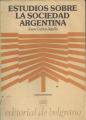 Portada de Estudios sobre la sociedad argentina