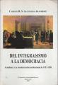 Portada de Del integralismo a la democracia. Aramburu y la reconstrucción institucional de 1957-1958.