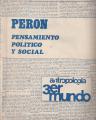 Portada de Perón. Pensamiento político y social. Selección de textos doctrinarios. 1ra parte 1945/55.