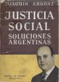Portada de Justicia social. Soluciones argentinas.