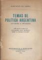 Portada de Temas de política argentina. Externa e interna