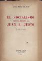 Portada de El socialismo según la definición de Juan B.Justo. A los jóvenes.