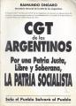 Portada de CGT de los Argentinos. Por una patria justa, libre y soberana, la patria socialista. Solo el pueblo salvará al pueblo.