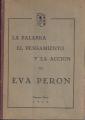 Portada de La palabra, el pensamiento y la acción de Eva Perón.