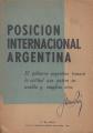 Portada de Posición internacional argentina