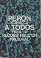 Portada de Perón convoca a todos para la reconstrucción nacional