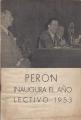 Portada de Perón inaugura el año lectivo 1953