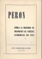 Portada de Perón señala la necesidad de organizar las fuerzas económicas del país