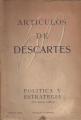 Portada de Política y Estrategia(No ataco, critico). 50 artículos de Descartes