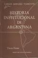 Portada de Historia institucional de Argentina