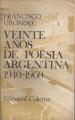 Portada de Veinte años de poesía argentina a940-1960